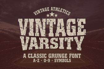 Vintage Varsity Font: Retro Style, Modern Designs